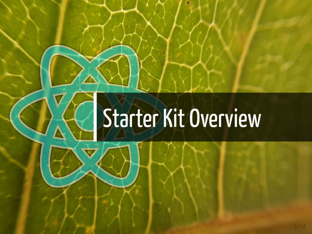 Starter Kit Overview
5 / 34
