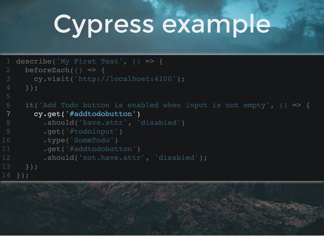 Cypress example
