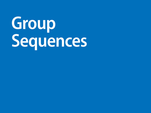 Group
Sequences
