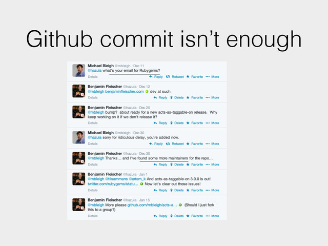 Github commit isn’t enough
