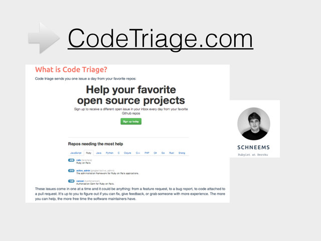 CodeTriage.com
