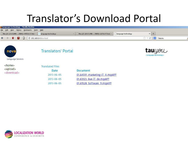 Translator’s Download Portal
