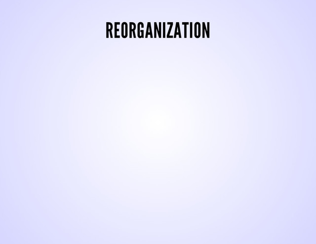 REORGANIZATION
