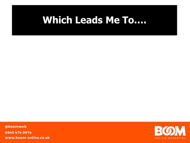 Which Leads Me To….
