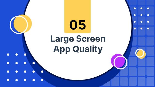 Large Screen
App Quality
05
