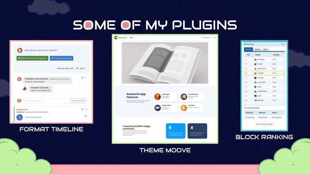 SOME OF MY PLUGINS
THEME MOOVE
FORMAT TIMELINE
BLOCK RANKING
