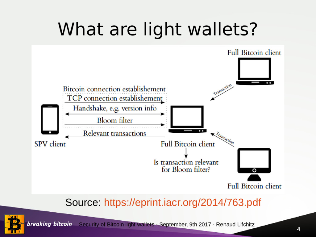 Bitcoin light wallets (aka - Speaker Deck