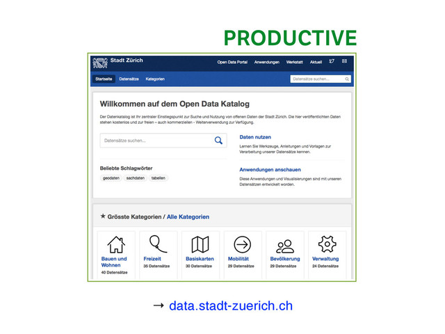 → data.stadt-zuerich.ch
PRODUCTIVE
