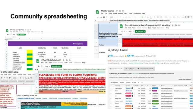 Community spreadsheeting
