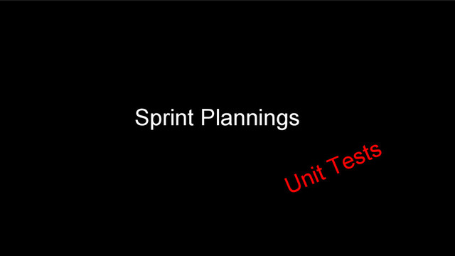 Sprint Plannings
Unit Tests

