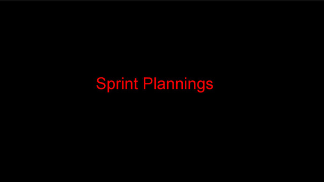 Sprint Plannings
