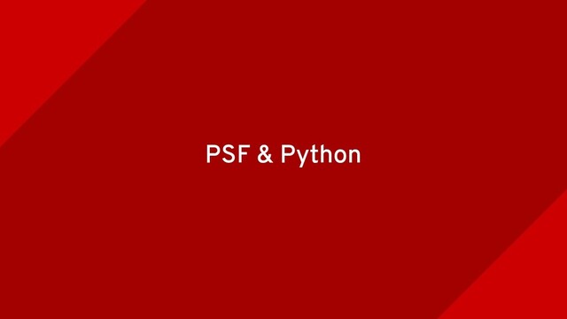 PSF & Python
