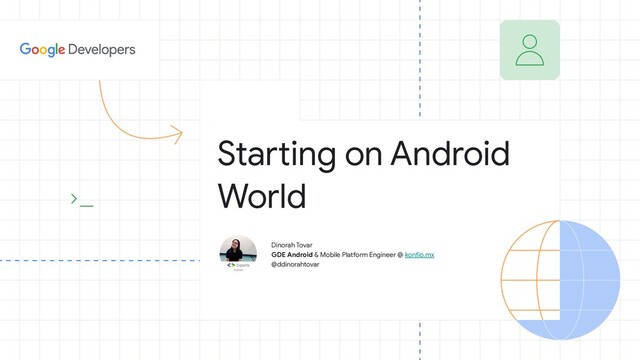 Dinorah Tovar

GDE Android & Mobile Platform Engineer @ konfio.mx 

@ddinorahtovar
Starting on Android
World
