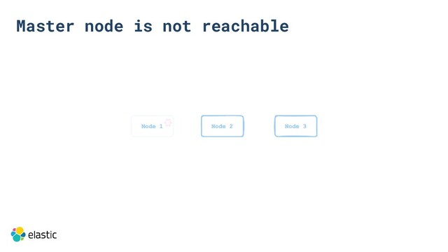 Master node is not reachable
