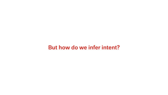 But how do we infer intent?

