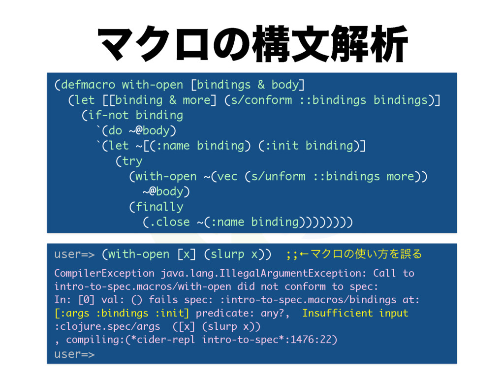 Clojure Specの話 Speaker Deck