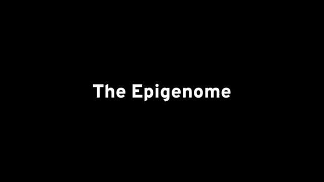 The Epigenome
