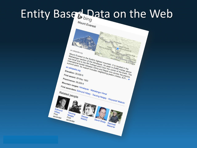 Entity	  Based	  Data	  on	  the	  Web	  
