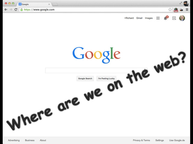 Where are we on the web?
