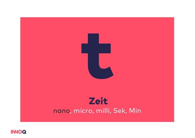t
Zeit
nano, micro, milli, Sek, Min
