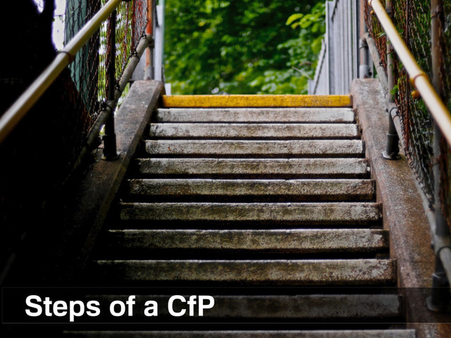 Steps of a CfP
