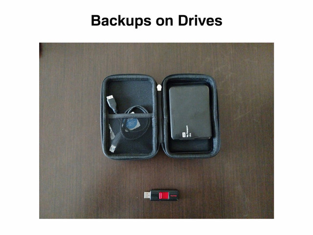 Backups on Drives
