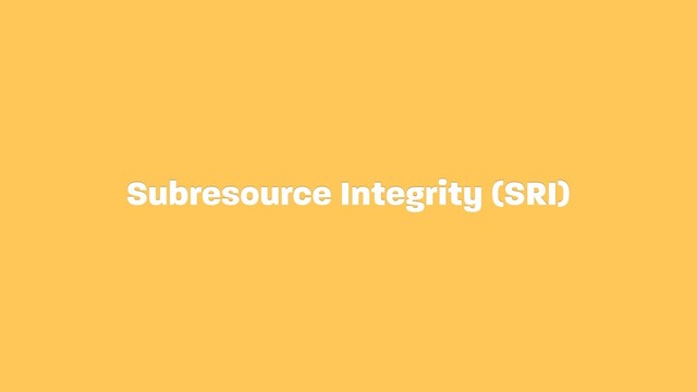 Subresource Integrity (SRI)
