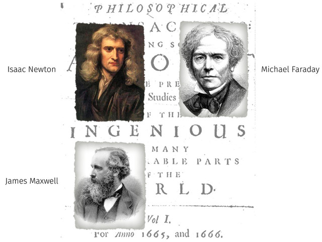 Isaac Newton Michael Faraday
James Maxwell
