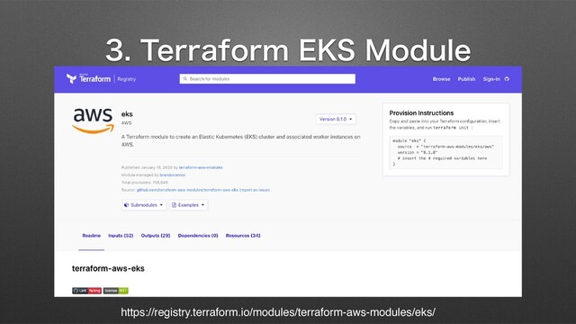 5FSSBGPSN&,4.PEVMF
https://registry.terraform.io/modules/terraform-aws-modules/eks/
