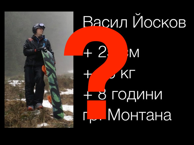 Васил Йосков
+ 25 см
+ 25 кг
+ 8 години
гр. Монтана
?
