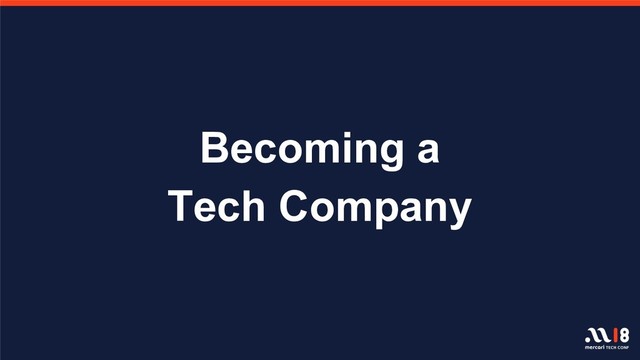 Becoming a
Tech Company
