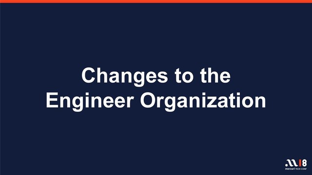 Changes to the
Engineer Organization
