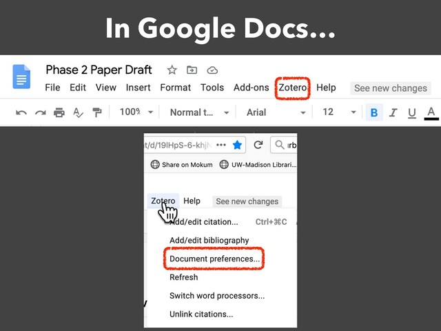 In Google Docs…
