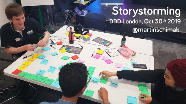 Storystorming
DDD London, Oct 30th 2019
@martinschimak
at DDD Cologne & Hamburg
September 2nd / 3rd 2019
