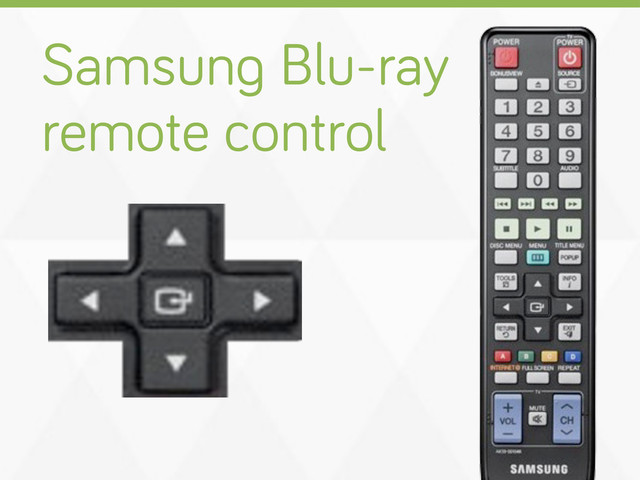 Samsun Blu-ray
remote control
