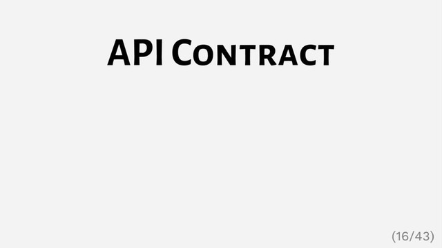 API Contract
