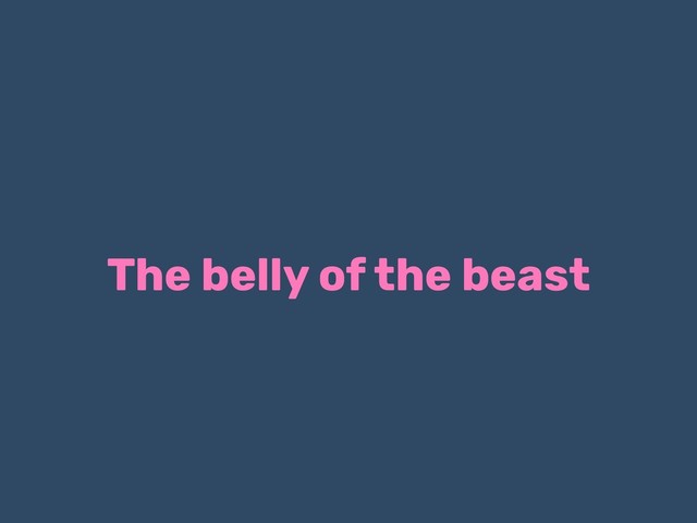The belly of the beast
