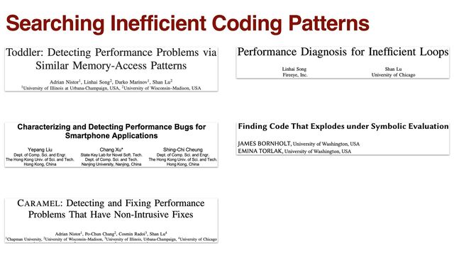 Searching Inefficient Coding Patterns
