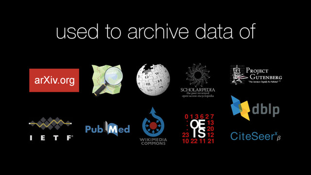 used to archive data of
