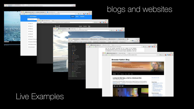 Live Examples
blogs and websites
