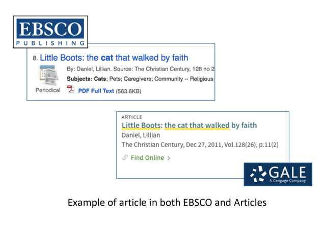 Example of article in both EBSCO and Articles
