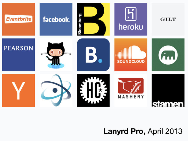 Lanyrd Pro, April 2013

