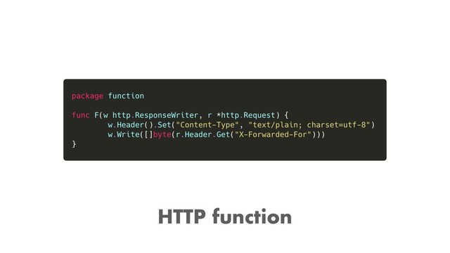 HTTP function
