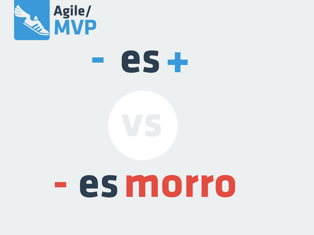 es+
-
esmorro
-
vs
Agile/
MVP
