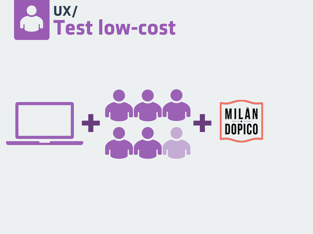 UX/
Test low-cost
+ +
