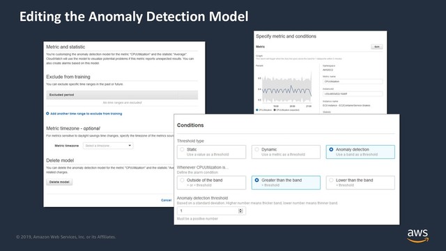 © 2019, Amazon Web Services, Inc. or its Affiliates.
Editing the Anomaly Detection Model

