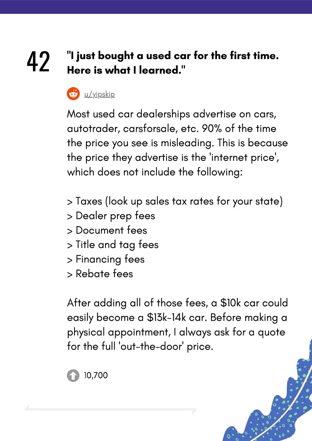 should i finance a car reddit