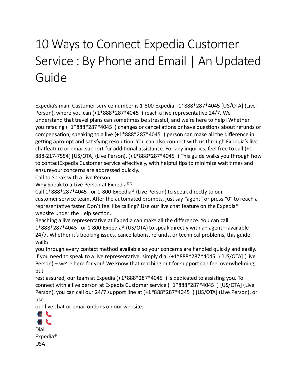 09 ways to talk Expedia customer service : Calling Expedia’s Customer Service Hotline - Speaker Deck
