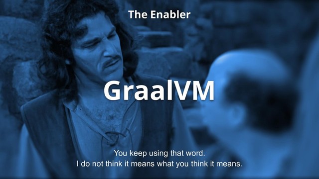 GraalVM
You keep using that word.
I do not think it means what you think it means.
The Enabler
