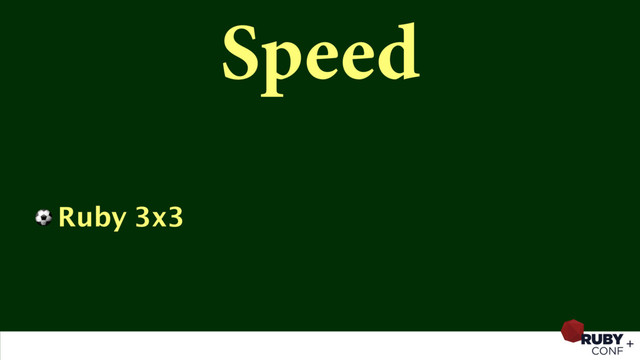 Speed
⚽ Ruby 3x3
